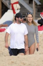 LEELEE SOBIESKI in Swimsuit on the Beach on St. Barts 12/30/2016