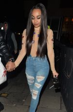 LEIGH-ANNE PINNOCK Leaves Tape Nightclub in London 12/12/2016