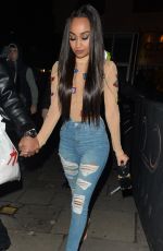 LEIGH-ANNE PINNOCK Leaves Tape Nightclub in London 12/12/2016