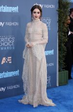 LILY COLLINS at 22nd Annual Critics