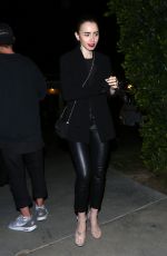 LILY COLLINS at Jennifer Klein