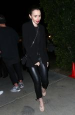 LILY COLLINS at Jennifer Klein