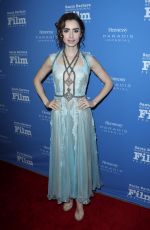 LILY COLLINS at SBI Film Festival for Excellence in Film at Bavaria Resort Spa in Goleta 12/01/2016