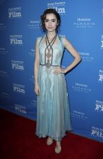 LILY COLLINS at SBI Film Festival for Excellence in Film at Bavaria Resort Spa in Goleta 12/01/2016