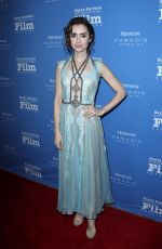 LILY COLLINS at SBI Film Festival for Excellence in Film at Bavaria Resort Spa in Goleta 12/01/2016