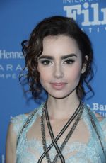 LILY COLLINS at SBI Film Festival for Excellence in Film at Bavaria Resort Spa in Goleta 12/01/2016