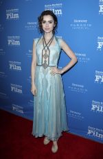 LILY COLLINS at SBI Film Festival for Excellence in Film at Bavaria Resort Spa in Goleta 12/01/2016