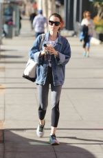 LILY COLLINS Leaves a Gym in West Hollywood 12/03/2016