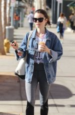 LILY COLLINS Leaves a Gym in West Hollywood 12/03/2016