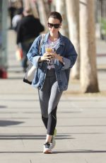 LILY COLLINS Leaves a Gym in West Hollywood 12/03/2016
