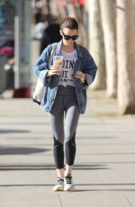 LILY COLLINS Leaves a Gym in West Hollywood 12/03/2016