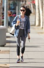 LILY COLLINS Leaves a Gym in West Hollywood 12/03/2016