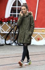 LILY COLLINS Shopping at The Grove in Los Angeles 12/09/2016