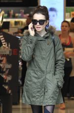 LILY COLLINS Shopping at The Grove in Los Angeles 12/09/2016