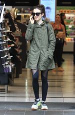 LILY COLLINS Shopping at The Grove in Los Angeles 12/09/2016