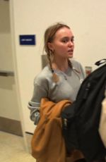 LILY-ROSE DEPP with No Make-up at LAX Airport 12/18/2016