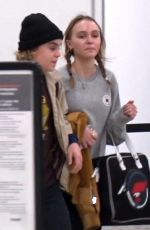 LILY-ROSE DEPP with No Make-up at LAX Airport 12/18/2016