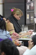 LORI LOUGHLIN at a Nail Salon in Beverly Hills 12/22/2016