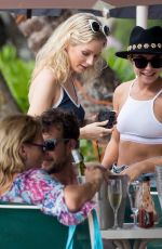 LOTTIE MOSS and JESS WOOLLEY in Bikinis on the Beach in Barbados 12/08/2016