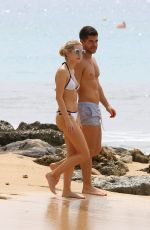 LOTTIE MOSS and JESS WOOLLEY in Bikinis on the Beach in Barbados 12/08/2016