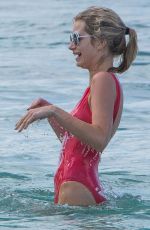 LOTTIE MOSS in Swimsuit at a Beach in Barbados 12/11/2016