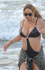 MARIAH CAREY in Swimsuit at a Beach in Maui 11/28/2016