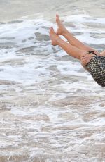 MARIAH CAREY in Swimsuit at a Beach in Maui 11/28/2016