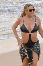 MARIAH CAREY in Swimsuit at a Beach in Maui 11/28/2016
