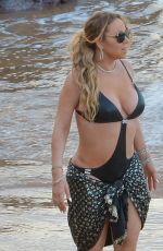 MARIAH CAREY in Swimsuit at a Beach in Maui 11/28/2016