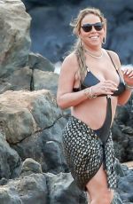 MARIAH CAREY in Swimsuit at a Beach in Maui 11/28/2016