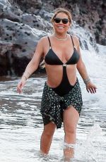 MARIAH CAREY in Swimsuit at a Beach in Maui 11/28/2016