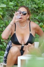MARIAH CAREY in Swimsuit at a Beach in Maui 11/28/2016