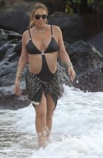 MARIAH CAREY in Swimsuit at a Beach in Maui 11/28/2016