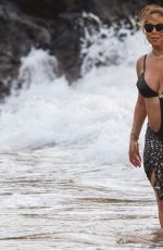 MARIAH CAREY in Swimsuit at a Beach in Maui 11/28/2016
