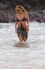 MARIAH CAREY in Swimsuit at a Beach in Maui 11/28/2016