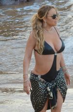 MARIAH CAREY in Swimsuit at a Beach in Maui 11/28/2016