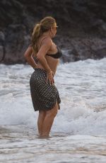 MARIAH CAREY in Swimsuit at a Beach in Maui 11/28/2016