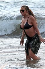 MARIAH CAREY in Swimsuit at a Beach in Maui 11/28/2016