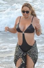 MARIAH CAREY in Swimsuit at a Beach in Maui 11/28/2016