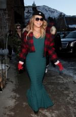 MARIAH CAREY Shopping at Ermenegildo Zegna and Dolce & Gabbana in Aspen 12/24/2016