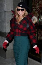 MARIAH CAREY Shopping at Ermenegildo Zegna and Dolce & Gabbana in Aspen 12/24/2016