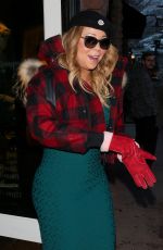 MARIAH CAREY Shopping at Ermenegildo Zegna and Dolce & Gabbana in Aspen 12/24/2016