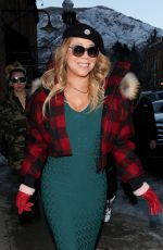 MARIAH CAREY Shopping at Ermenegildo Zegna and Dolce & Gabbana in Aspen 12/24/2016