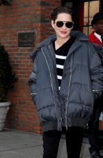 MARION COTILLARD Leaves Her Hotel in New York 12/12/2016