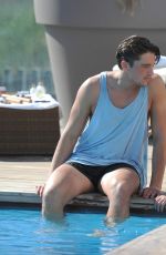 MARNIE SIMPSON in Swimuit at a Pool in Mexico 12/21/2016