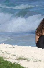 MARY KATE ROBERTSON in Swimsuit on the Beach in Tulum 12/04/2016