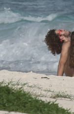 MARY KATE ROBERTSON in Swimsuit on the Beach in Tulum 12/04/2016