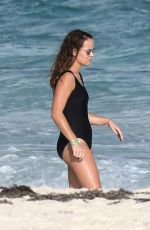 MARY KATE ROBERTSON in Swimsuit on the Beach in Tulum 12/04/2016