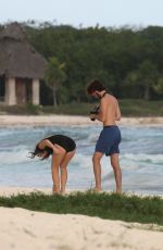 MARY KATE ROBERTSON in Swimsuit on the Beach in Tulum 12/04/2016