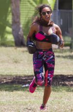 MELANIE BROWN Working Out at a Park in Sydney 12/17/2016